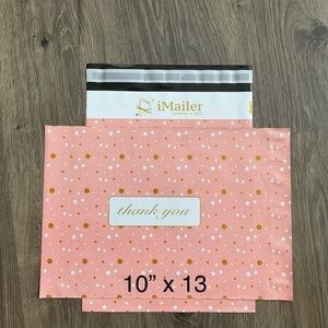 Thank You Polymailers 10” x 13” Pink Polka Dots 100 Pack